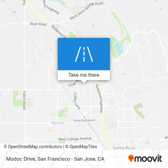 Modoc Drive map