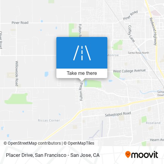 Placer Drive map