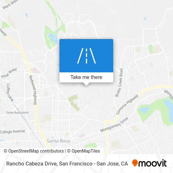 Rancho Cabeza Drive map