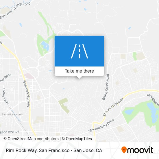 Rim Rock Way map