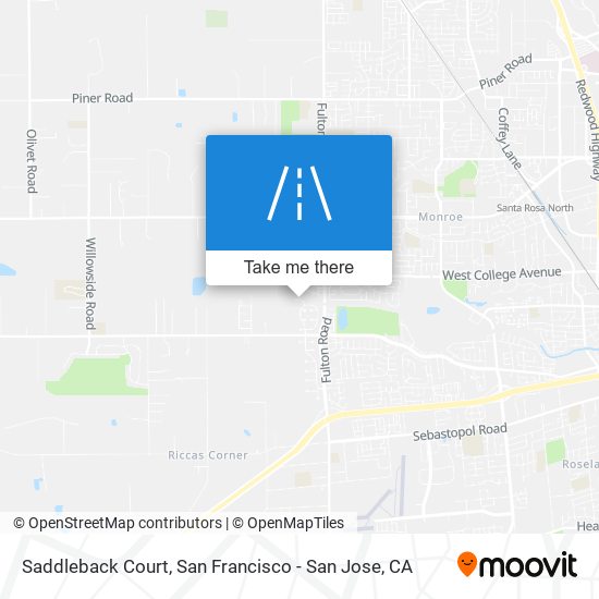 Mapa de Saddleback Court