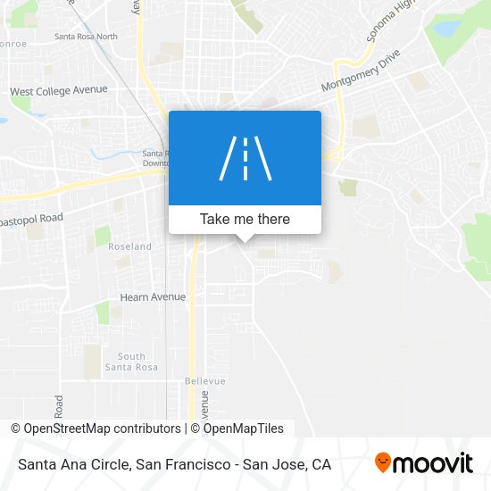 Santa Ana Circle map