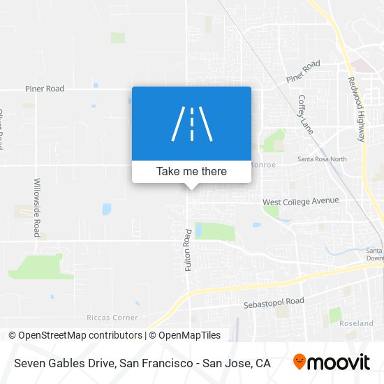 Seven Gables Drive map