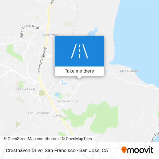 Cresthaven Drive map