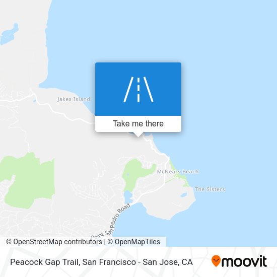 Peacock Gap Trail map