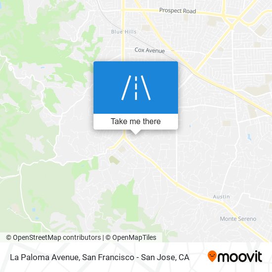 La Paloma Avenue map