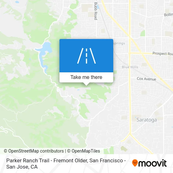 Parker Ranch Trail - Fremont Older map