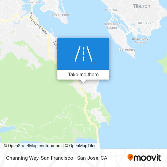 Channing Way map