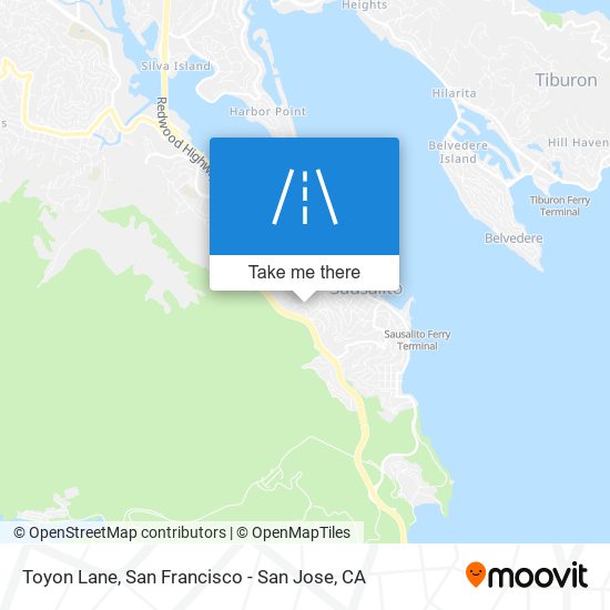 Toyon Lane map