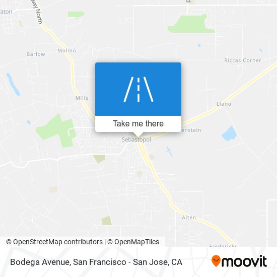 Bodega Avenue map