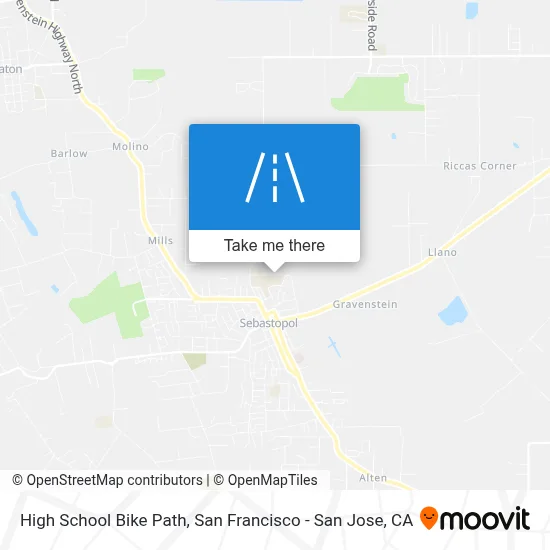 High School Bike Path map