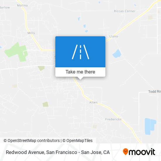 Mapa de Redwood Avenue