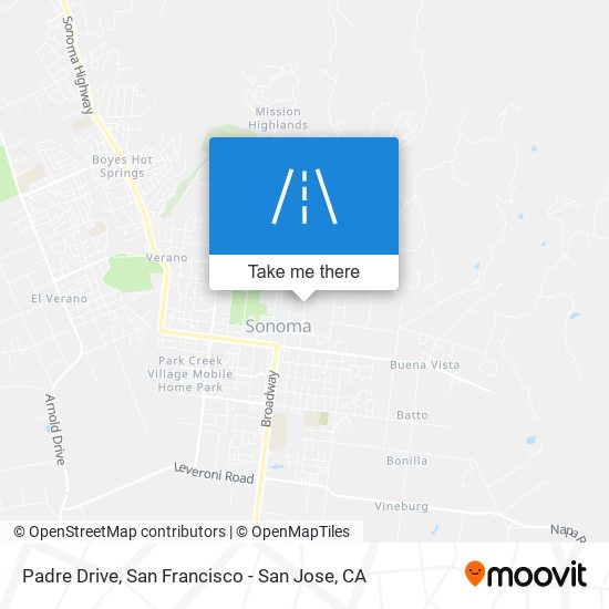 Padre Drive map