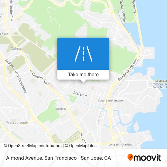 Almond Avenue map