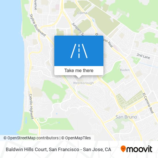 Mapa de Baldwin Hills Court