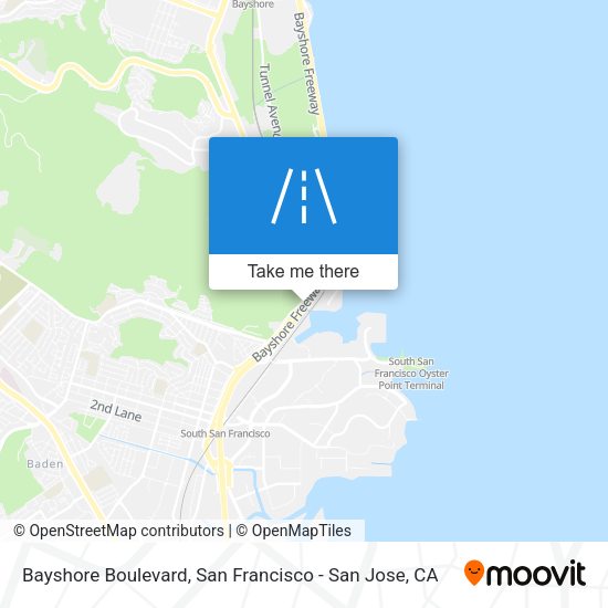 Mapa de Bayshore Boulevard