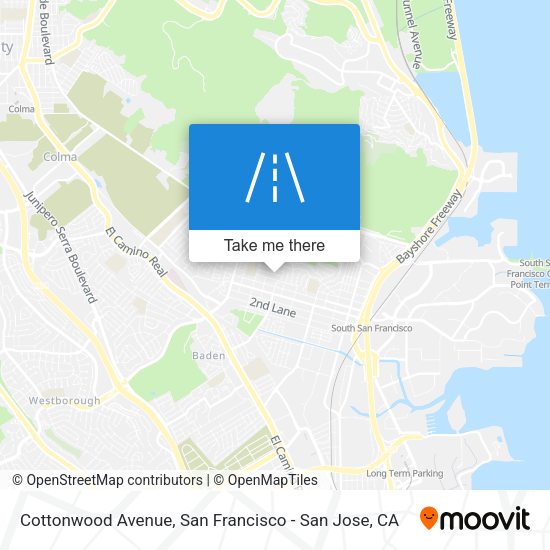 Cottonwood Avenue map