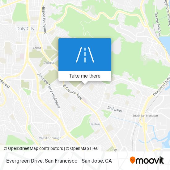 Evergreen Drive map