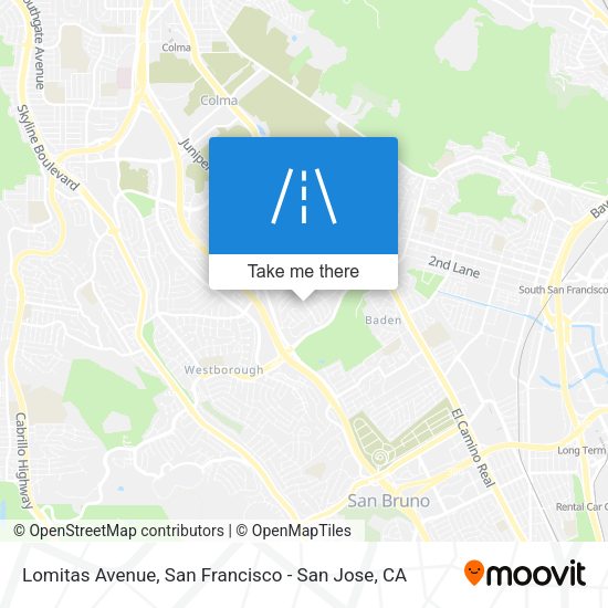 Lomitas Avenue map