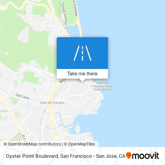 Mapa de Oyster Point Boulevard