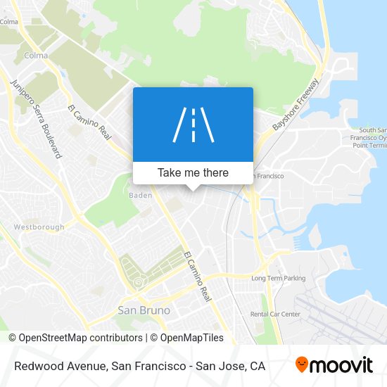 Mapa de Redwood Avenue