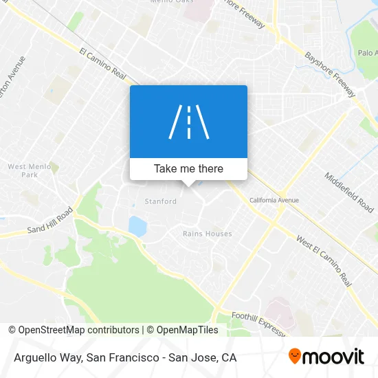 Arguello Way map