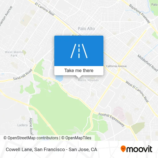 Cowell Lane map