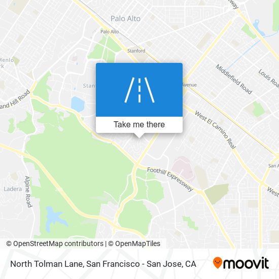 North Tolman Lane map