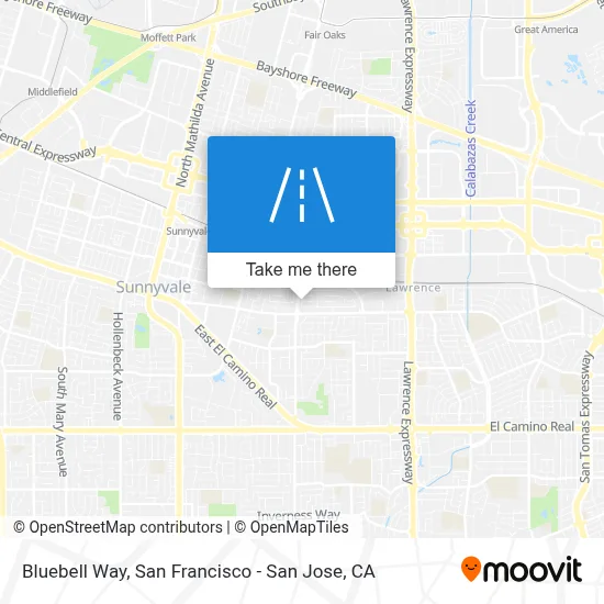Bluebell Way map