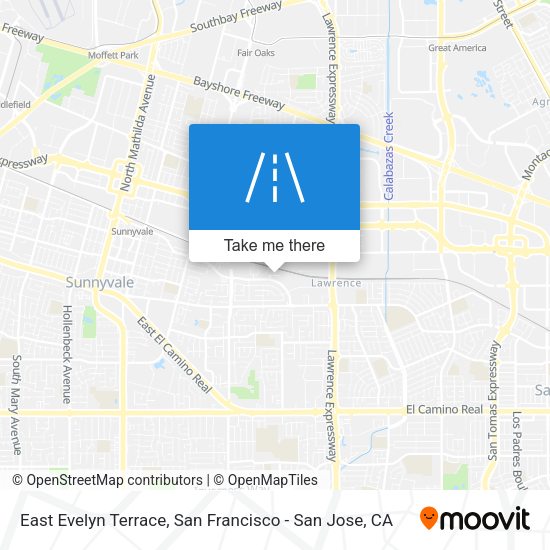 Mapa de East Evelyn Terrace
