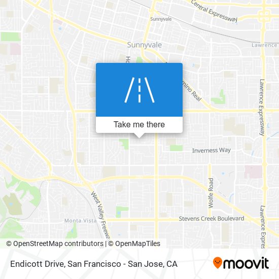 Endicott Drive map