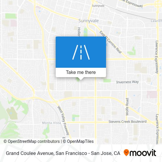 Grand Coulee Avenue map