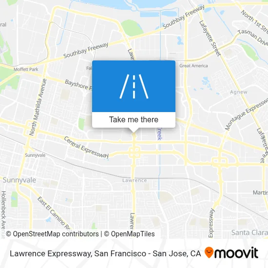 Lawrence Expressway map
