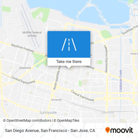 Mapa de San Diego Avenue