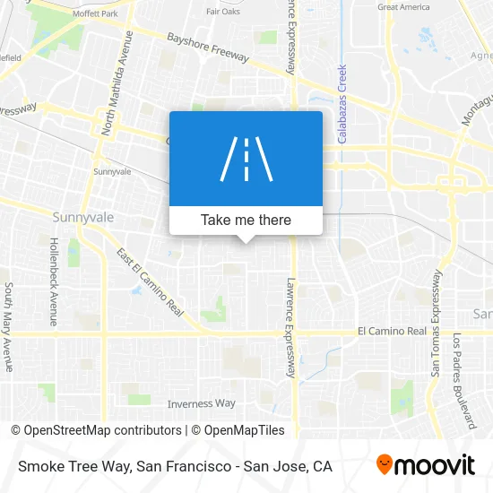 Smoke Tree Way map