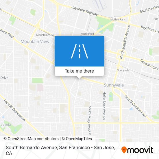 South Bernardo Avenue map
