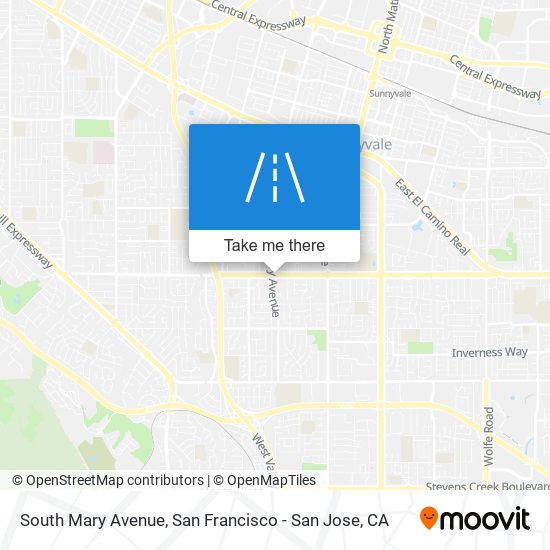 South Mary Avenue map