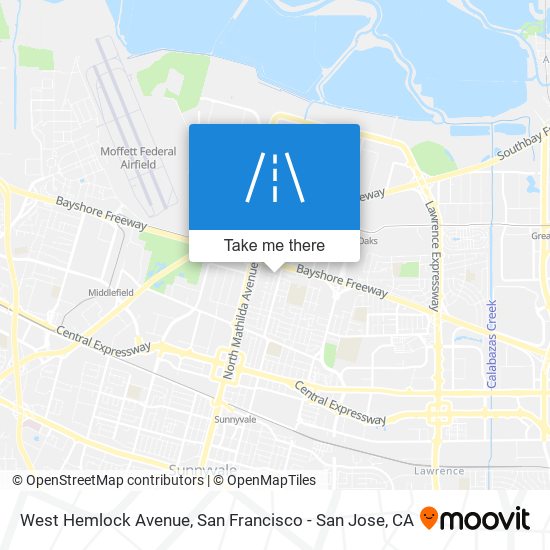 West Hemlock Avenue map