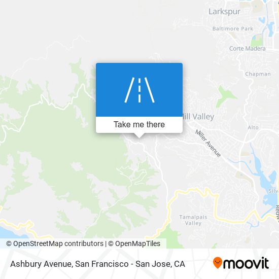 Mapa de Ashbury Avenue