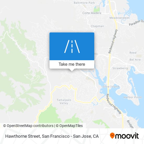 Hawthorne Street map