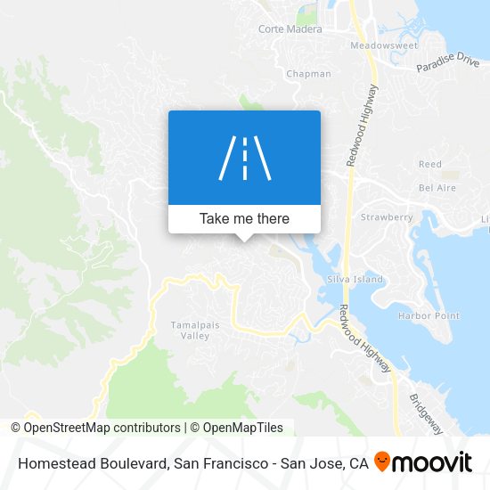 Homestead Boulevard map