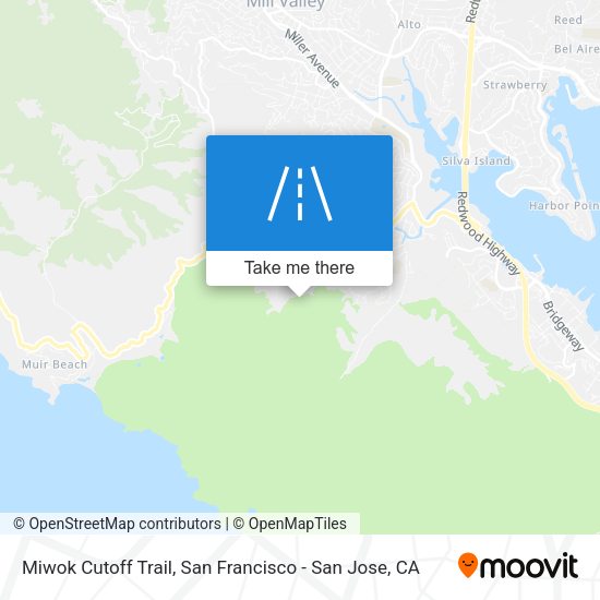 Mapa de Miwok Cutoff Trail