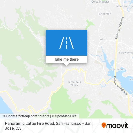 Panoramic Lattie Fire Road map