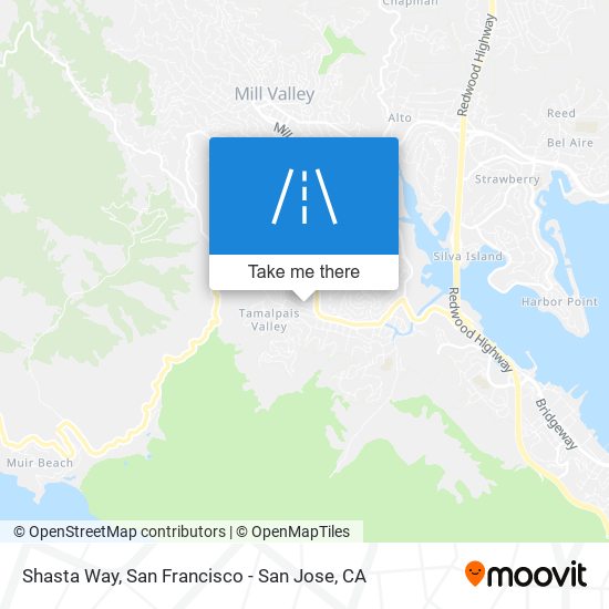 Shasta Way map