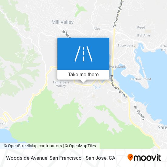 Mapa de Woodside Avenue