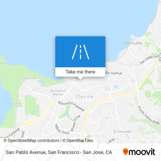 Mapa de San Pablo Avenue