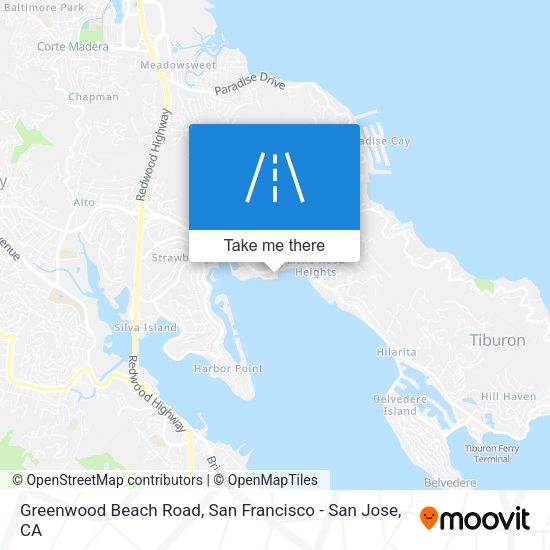 Greenwood Beach Road map