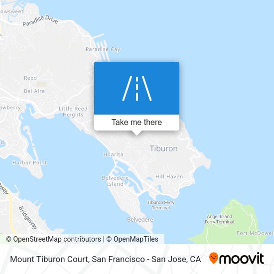 Mount Tiburon Court map