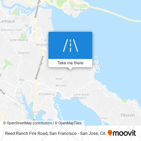 Reed Ranch Fire Road map