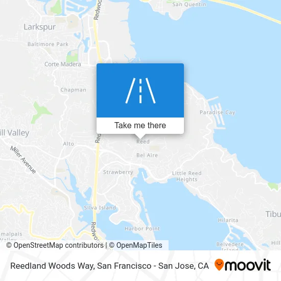 Reedland Woods Way map